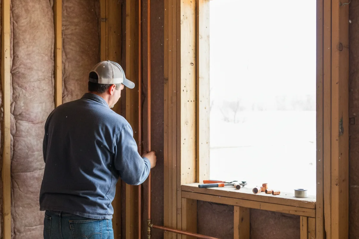 Licensed plumber running new copper supply lines in a Surprise home