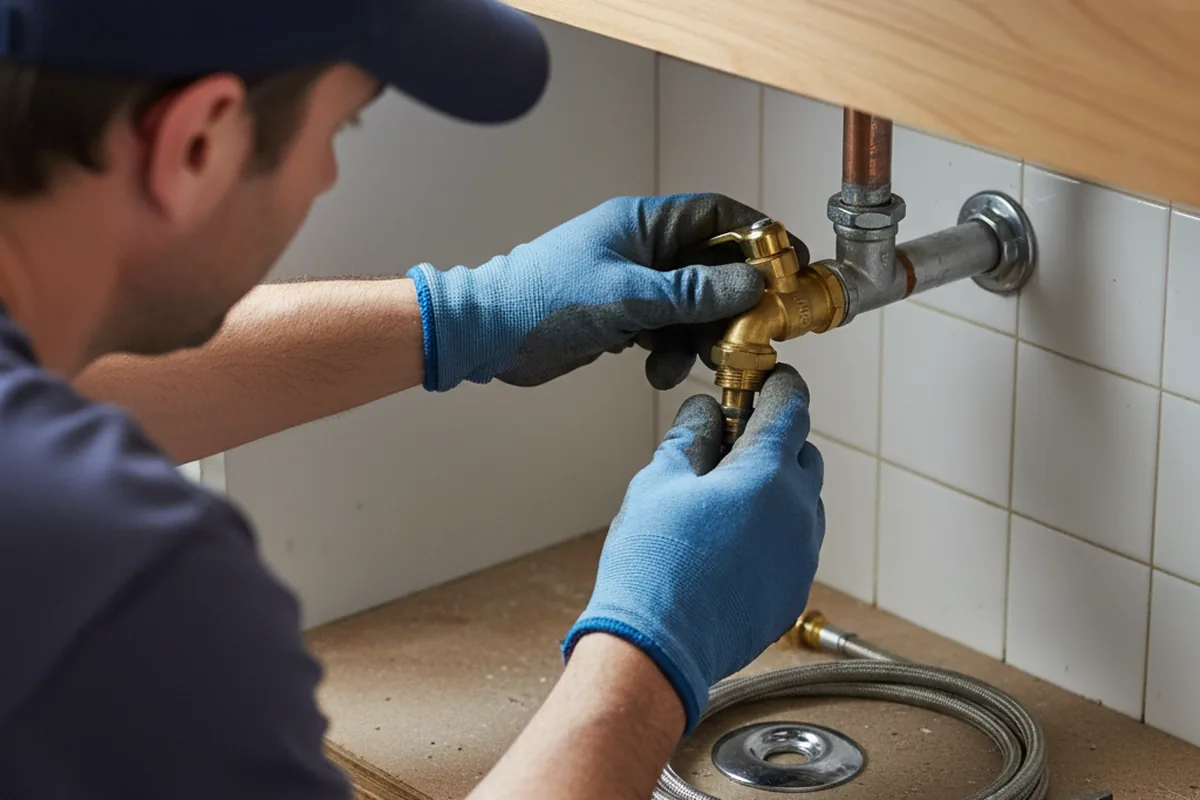 Shutoff valve and fitting work during Burst Pipe Repair in Surprise